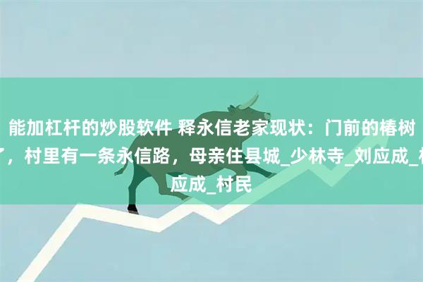 能加杠杆的炒股软件 释永信老家现状：门前的椿树倒了，村里有一条永信路，母亲住县城_少林寺_刘应成_村民