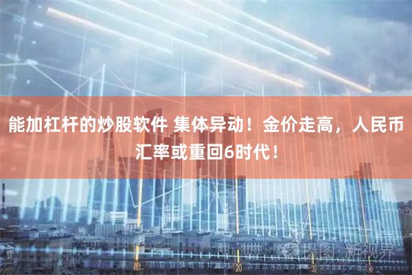 能加杠杆的炒股软件 集体异动！金价走高，人民币汇率或重回6时代！